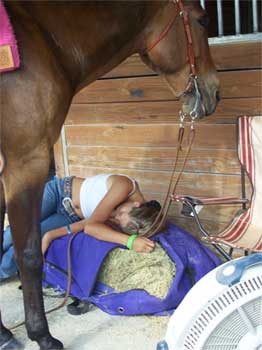 Candace Morris and Sonny's Boss Man after a hard afternoon of work!