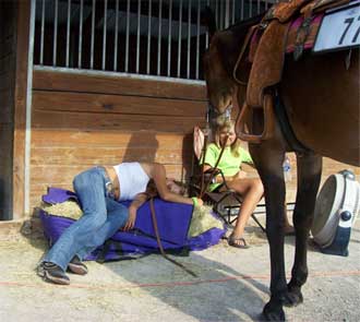 Candace Morris and Sonny's Boss Man after a hard afternoon of work!