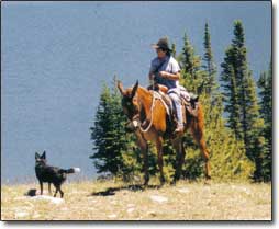 Connie, Gator & Zip (dog) at Solitude Lake in Buffalo WY