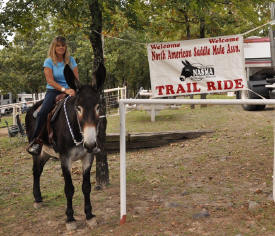 Elfie (Horse Haven owner) up on Ethan
