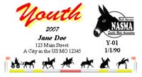 Sample Youth Card