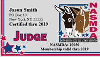 Sample Judge's Card